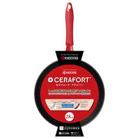 京セラ（KYOCERA） セラフォート フライパン 炒め鍋 内面フッ素樹脂加工 28cm深型 ガス火・IH対応 レッド CFF-28FA-BRD
