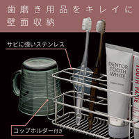 ステンレス歯ブラシホルダー 吸盤 1個 レック