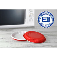 パーティーチアプレート 直径約18cm 1セット（6枚入×2袋） レッド レンジ対応 プラスチック容器 SD-121 ストリックスデザイン