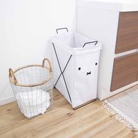 折り畳める ランドリーバスケット 縦型 顔だけ ミッフィー ディックブルーナ 1個 オカトー