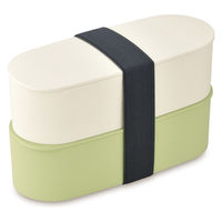 サーモス（THERMOS） フレッシュランチボックス 2段式 600ml ライトグリーン DJT-600W LTG 1個 弁当箱