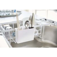 tower（タワー） 伸縮水切りワイヤーバスケット ホワイト 1個 山崎実業 キッチン収納