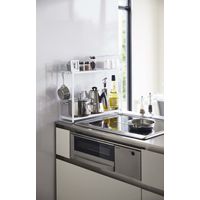 tower（タワー） コンロ横ラック2段 ホワイト 1個 山崎実業 キッチン収納