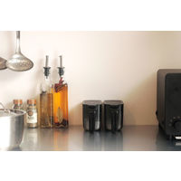 調味料ポット 小さじスプーン付 キッチン用品 ブラック 1個 マーナ