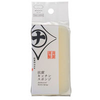 清潔謹製 抗菌キッチンスポンジ 単層 抗菌 泡立ち 水切れ ホワイト 1個 マーナ