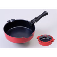 ToMay （トゥーメイ） フライパンにも鍋にもなる 取っ手の取れる 卓上鍋 24cm 深型 IH対応 レッド 和平フレイズ