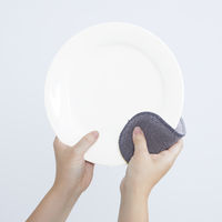 食器洗い スポンジ 水だけで汚れすっきり グレー 1個 マーナ