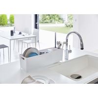 tower（タワー） スリム水切りバスケット ロング ホワイト 1個 山崎実業