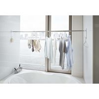 tower（タワー） マグネットバスルーム物干し竿ホルダー2個組 ホワイト 1個 山崎実業