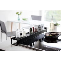 tower（タワー） 棚付き伸縮排気口カバー ブラック 1個 山崎実業