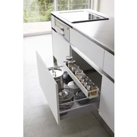 tower（タワー） シンク下 伸縮キッチンラック スリム ホワイト 1個 山崎実業