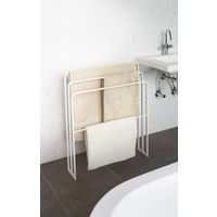 tower（タワー） 横から掛けられるバスタオルハンガー 3連 ホワイト 1個 山崎実業 【送料無料】