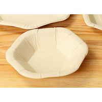 未晒バンブーペーパー 六角ボウル 15cm 1セット（12枚入×4個） SD-140 ストリックスデザイン