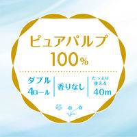 トイレットペーパー 4ロール入×10パック パルプ ダブル 40m クリネックスシスティ リラックスブルー 1箱（40ロール入） 日本製紙クレシア