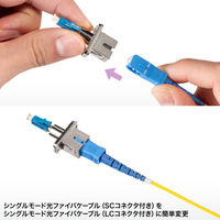 サンワサプライ  光変換アダプタ（LCオス-SCメス・シングルモード） HAD-LCSCF-SM（直送品）