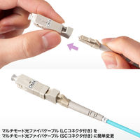 サンワサプライ  光変換アダプタ（SCオス-LCメス・マルチモード） HAD-SCLCF-50M4（直送品）