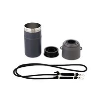 LIV PLUS ペットボトルホルダー 保冷保温 真空二重構造 ブラック NMー373 1個