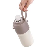 LIV PLUS ペットボトルホルダー 保冷保温 真空二重構造 ベージュ NMー371 1個