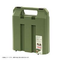 不動技研 カセットボンベ 収納ケース 3本収納 コンロ 鍋 防災 オリーブ Fー2662 1個