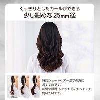 ヘアアイロン カール コテ 25mm 120~200℃(5段階調節) 立ち上り約55秒 ブラック TM362A-K テスコム 1個（直送品）