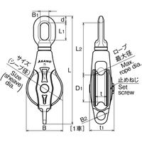 浅野金属工業 AKブロック3-A型オーフ/規格サイズ:125×1車 AK10143 1個（直送品）