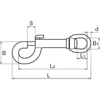 浅野金属工業 スイベルスナップ/サイズ・規格/K3 AK1048 1個（直送品）