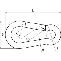 浅野金属工業 AKフック(鉄)/サイズ・規格/6 AK12103 1個（直送品）