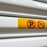 光 シャッター用ステッカー 駐車・駐輪お断り SHU4035ー1 1枚