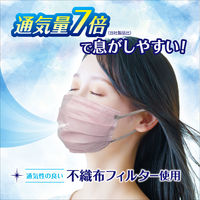 白元アース ビースタイル プリーツタイプ 涼やか心地 アッシュピンク×グレー 58254-0 1箱(20枚入) バイカラー JIS規格 一般用マスク適合