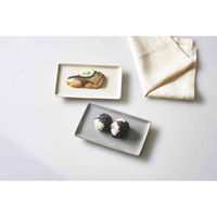 アイトー 角皿 21cm ナチュラルカラー 磁器 美濃焼 アッシュ 448718 1個（直送品）