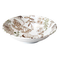 アイトー プレート 16cm M フラワーパターン 磁器 美濃焼 茶 463097 1個（直送品）