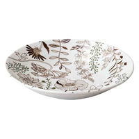 アイトー プレート 23cm L フラワーパターン 磁器 美濃焼 茶 463099 1個（直送品）