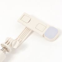 LEDライト付き自撮り棒 アイボリー LAKOLE/ラコレ