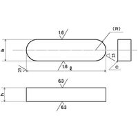 SUNCO JIS S50C 両丸キー 10X8X23 (50本入) D0-00-K010-0100-0230-00 1箱(50本)（直送品）