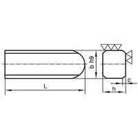 SUNCO 新JIS SUS 片丸キー 12X8X28 (50本入) D0-02-K002-0120-0280-00 1箱(50本)（直送品）