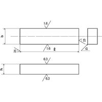 SUNCO SUS316 JIS 両角キー 2X2X12 (100本入) D0-11-K011-0020-0120-00 1箱(100本)（直送品）
