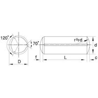 SUNCO SUS 溝付きピン C形 2.5 X 20 (1000本入) D0-02-060C-0025-0200-00 1箱(1000本)（直送品）