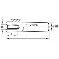 SUNCO SUS 内ネジ付きテーパーピン 10 X 35(M6 (50本入) D0-02-0201-0100-0350-00（直送品）