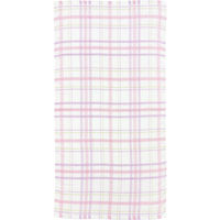 林 大判バスタオル　リラックスチェック　ピンク（桃）　 1セット（5枚）