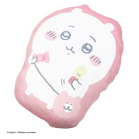 MORIPiLO ちいかわ クッション (ふわふわダイカットクッション) グッズ 背もたれ ピンク 33x43x10cm 可愛い 柔らかめ  キャラクター