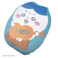 MORIPiLO ハチワレ クッション (ふわふわダイカットクッション) グッズ 背もたれ ブルー 33x43x10cm 可愛い 柔らかめ  キャラクター