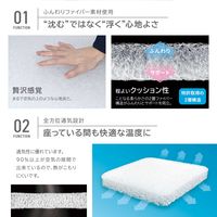 MORIPiLO 座布団 椅子 クッション 高反発高通気2層ファイバークッション ネイビー40x40x5cm 床置き対応 硬めAir Sleep Cushion