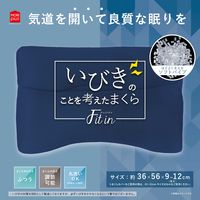 MORIPiLO 枕 いびき対策 フィットイン ネイビー 高さ調整可能 鼾 防止 洗える パイプ(いびきのことを考えた枕Fit in)約36×56×9-12cm