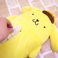 MORIPiLO サンリオキャラクターズ ポムポムプリン 壁掛けティッシュケース 約20×43cm グッズ 可愛い やわらか 吊り下げ ギフト プレゼント