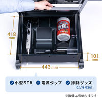 サンワサプライ 40～65型対応デジタルサイネージスタンド(ロータイプ・収納ボックス付き) CR-PL66 1台（直送品）