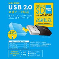 ナカバヤシ USB2.0 カードリーダー・ライター ホワイト CRW-MSD78W 1個