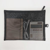 今村紙工 A4メッシュファイル マチ無フック付 ブラック1枚包装 MB-BA4 1セット(1枚入×3)