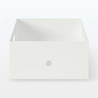 無印良品 再生ポリプロピレン入りファイルボックススタンダード １／２ 約幅２５×奥行３２×高さ１２ｃｍ ホワイトグレー 良品計画