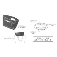 PUバッグインバッグ チャコール LAKOLE/ラコレ