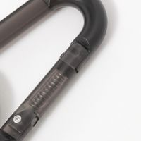 【LAKOLE/ラコレ】 クリアリール付きカラビナ ダークグレー